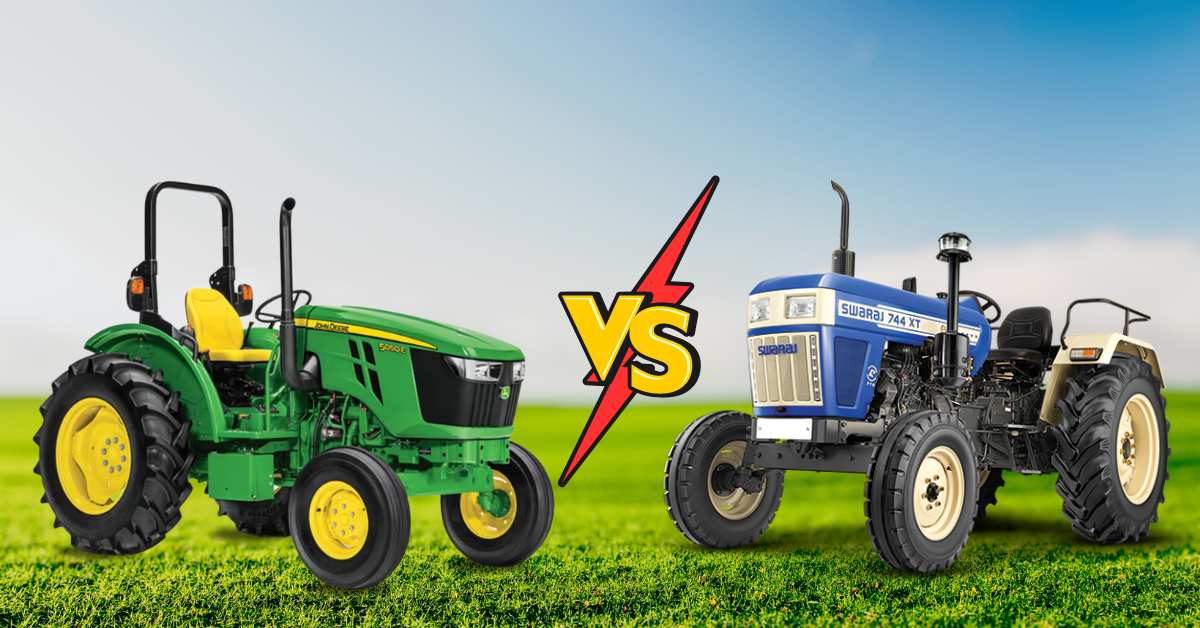 John Deere 5050 E vs Swaraj 744 xt 50 HP comparative analysis of powerful tractors HP