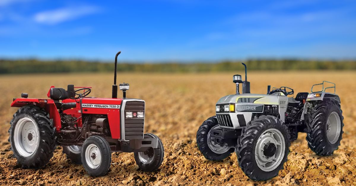 Which is the strongest tractor between Massey Ferguson 7235 DI tractor and Eicher 557 4WD tractor?