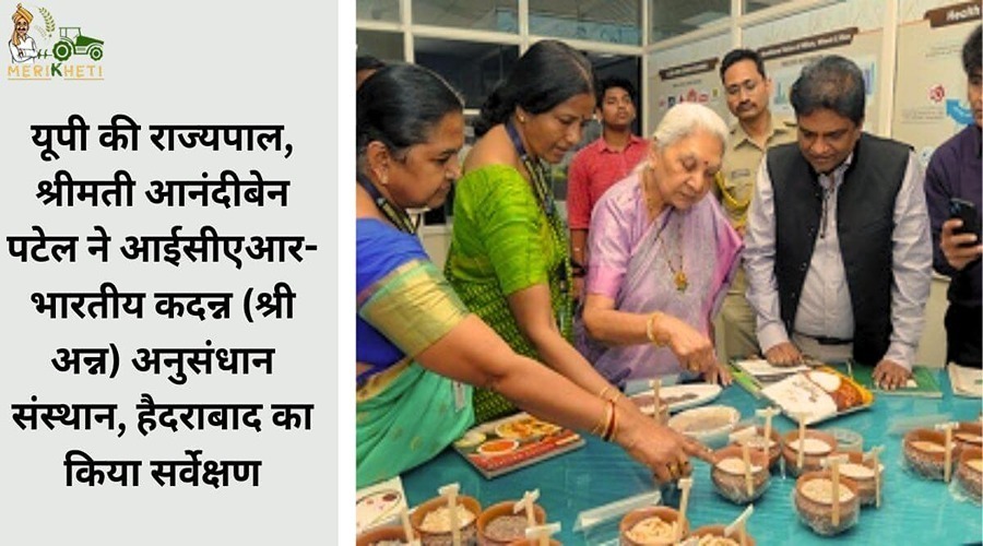 यूपी की राज्यपाल, श्रीमती आनंदीबेन पटेल ने आईसीएआर-भारतीय कदन्न (श्री अन्न) अनुसंधान संस्थान, हैदराबाद का किया सर्वेक्षण